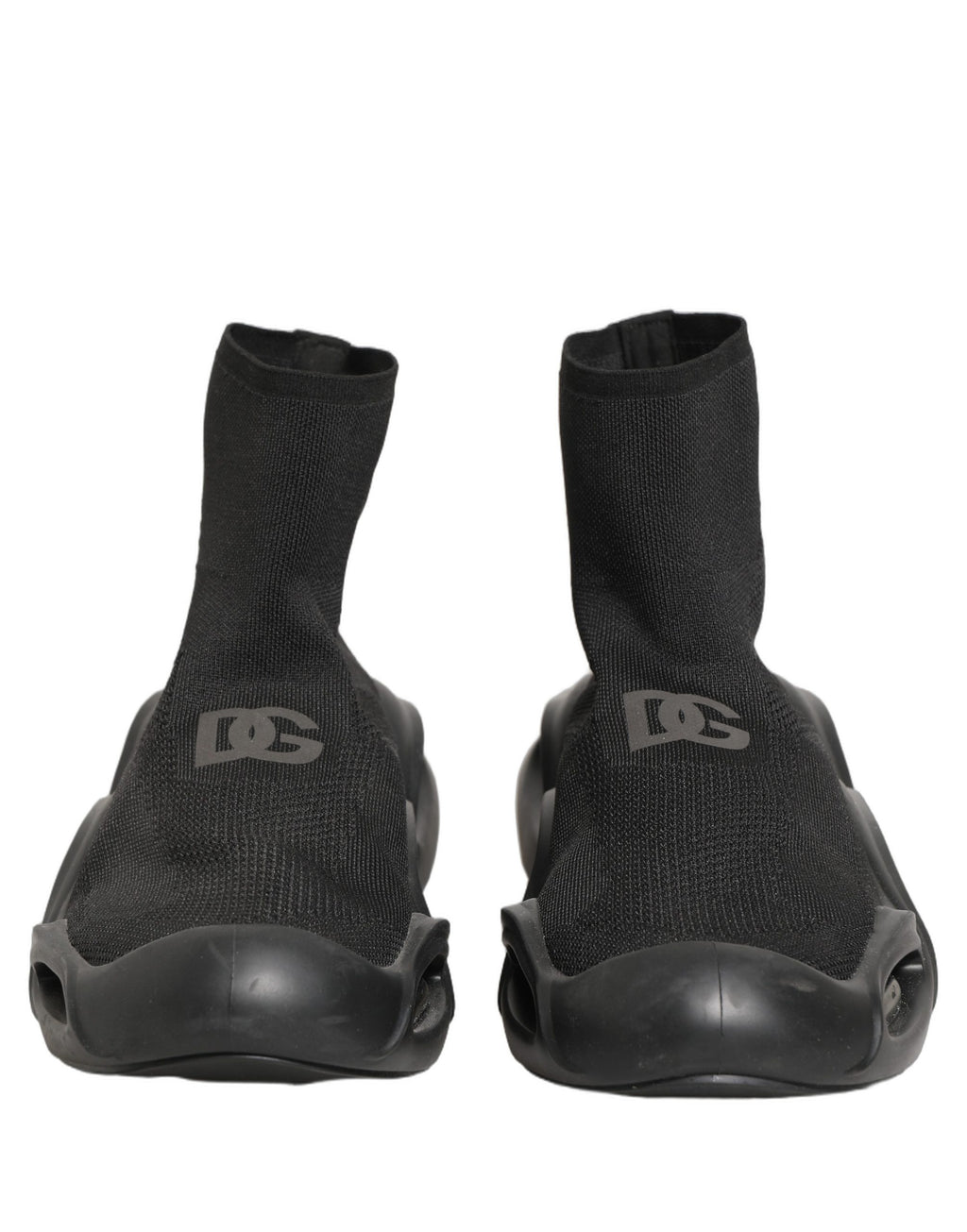 Dolce & Gabbana Black Slip On Wave Socks Men Sneakers Shoes