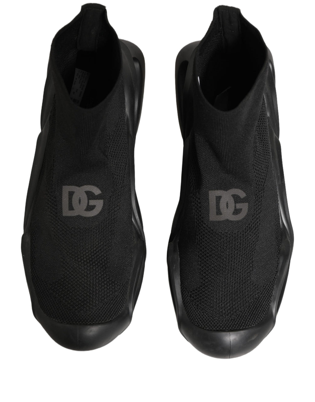 Dolce & Gabbana Black Slip On Wave Socks Men Sneakers Shoes
