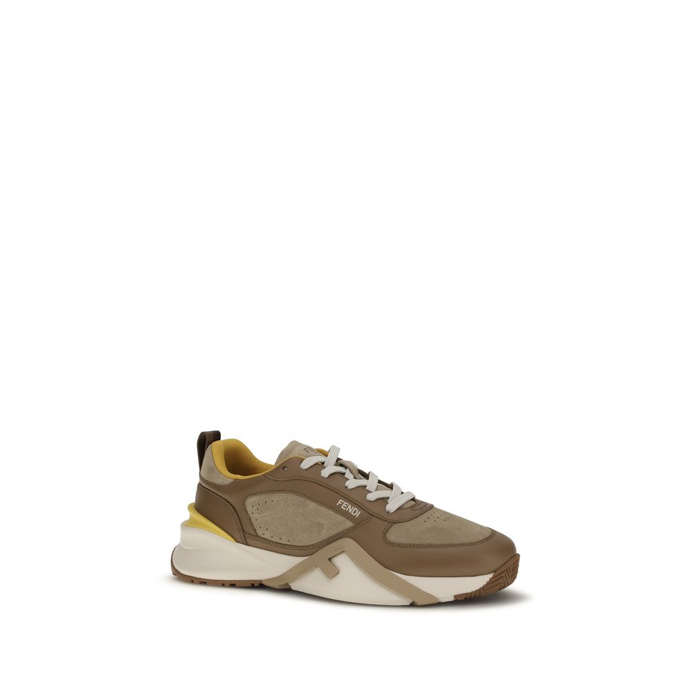 Fendi Multicolor Calf Leather Bos Taurus Athletic Sneakers