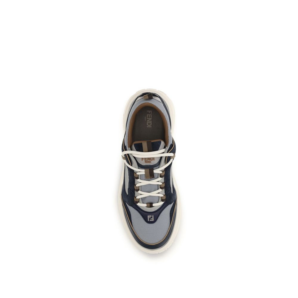 Fendi Multicolor Calf Leather Bos Taurus Athletic Sneakers