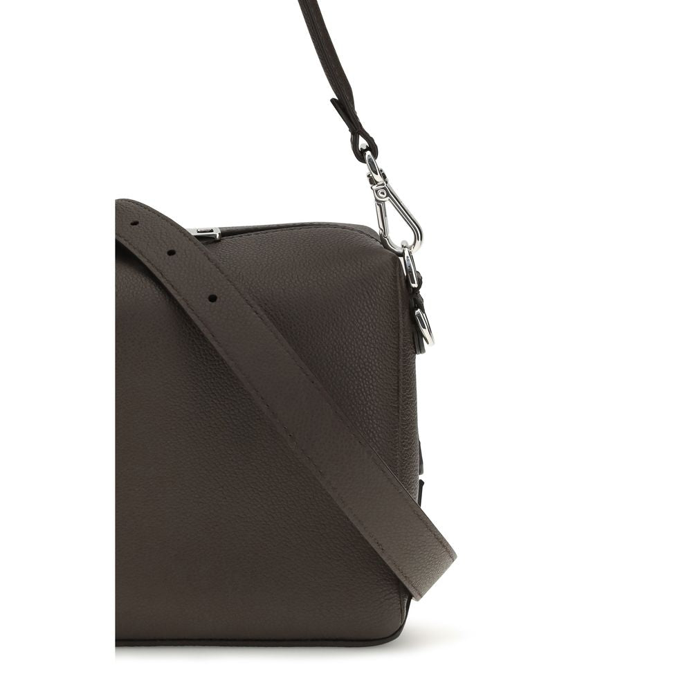 Fendi Brown Calf Leather Bos Taurus Shoulder Bag