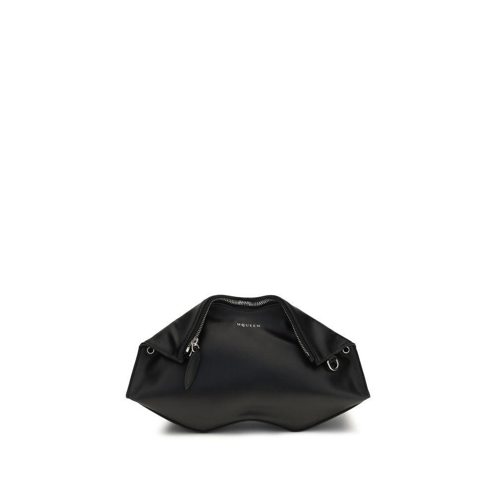 Alexander McQueen Black Calf Leather Bos Taurus Clutch Bag