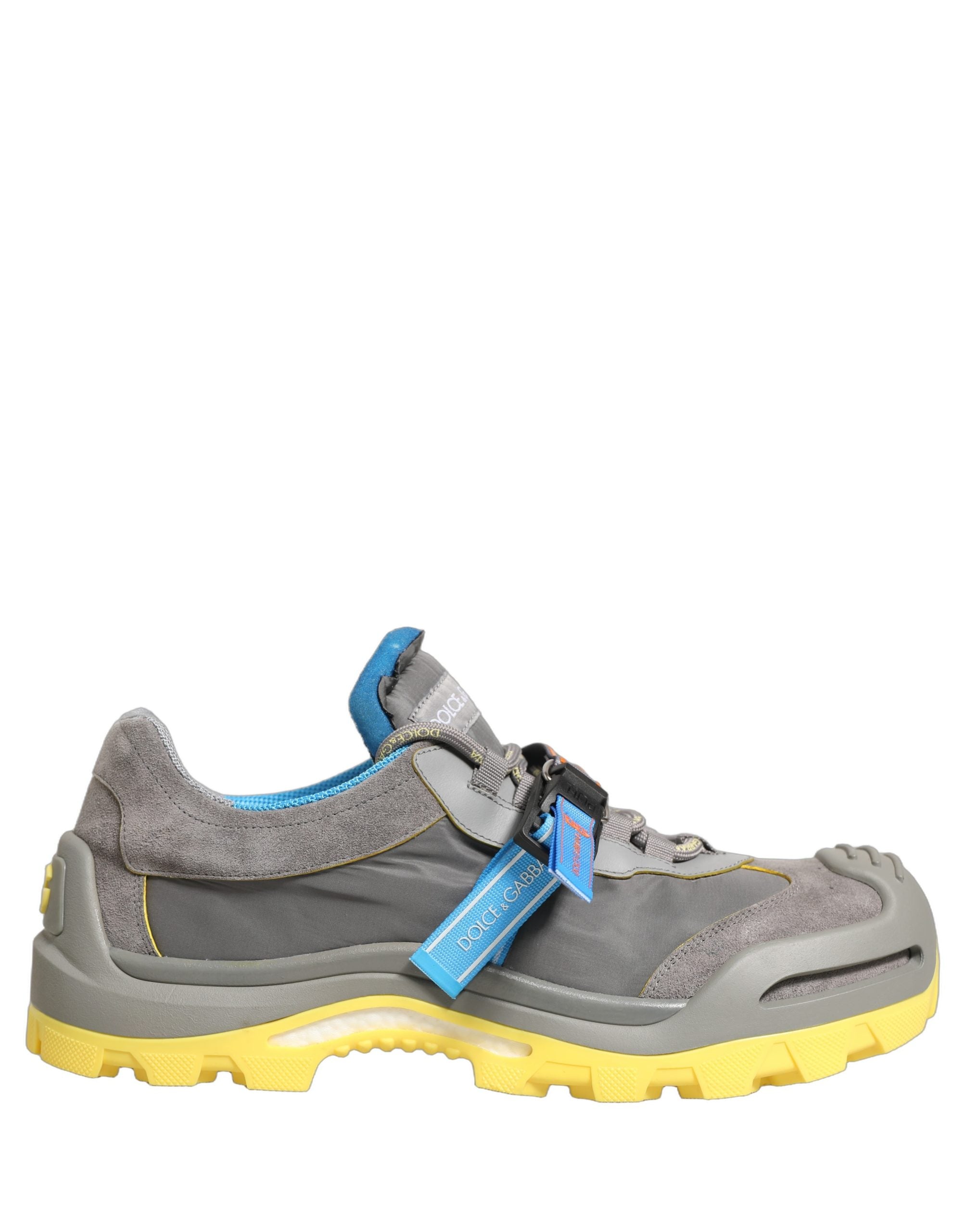Dolce & Gabbana Gray Airmaster Panelled Low Top Men Sneakers Shoes