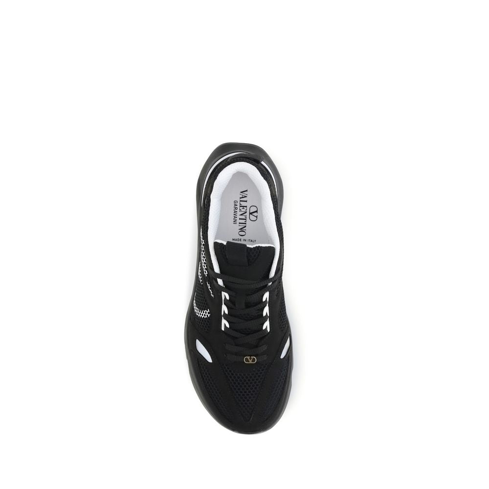 Valentino Garavani Black Fabric Athletic Sneakers