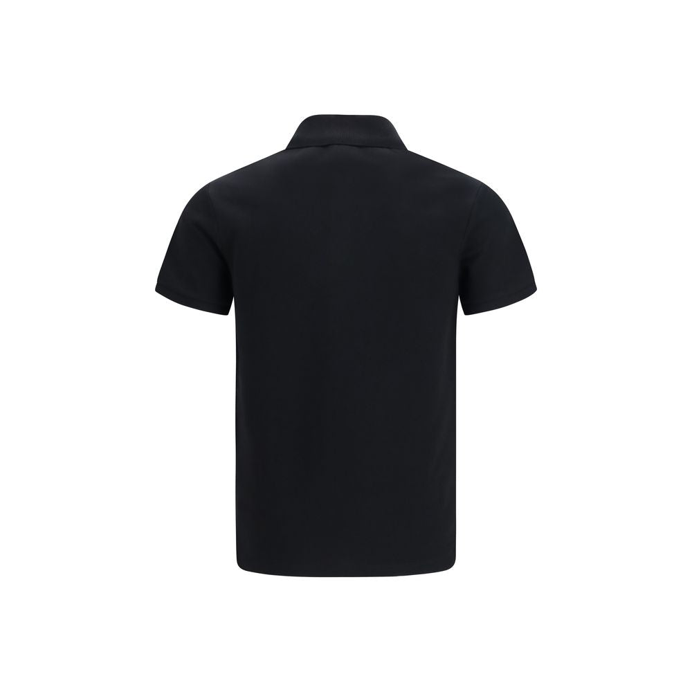 Balmain Black Cotton Polo Shirt