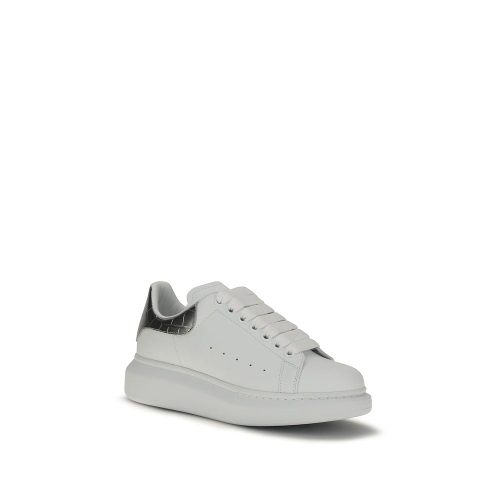 Alexander McQueen White Calf Leather Bos Taurus Platform Sneakers