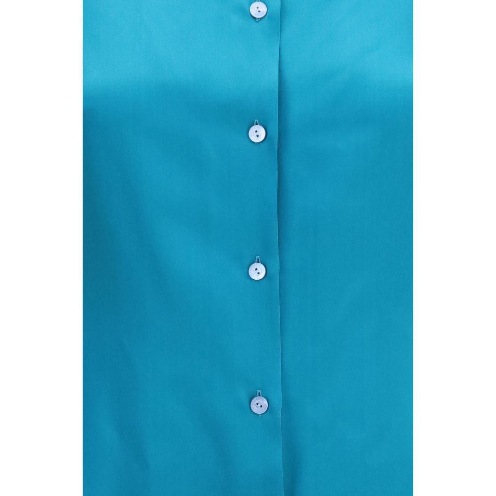 Gucci Blue Silk Dress Shirt