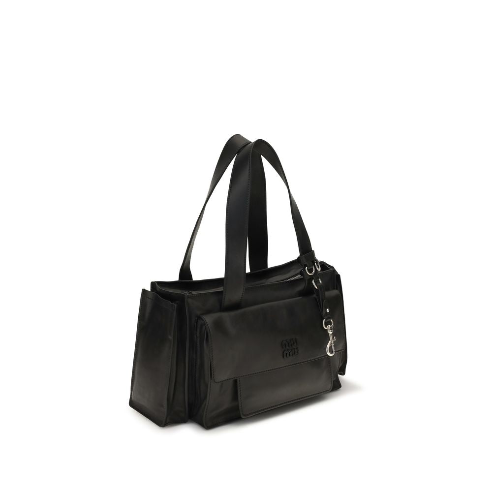 Miu Miu Brown Calf Leather Bos Taurus Shoulder Bag