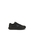 Prada Black Calf Leather Bos Taurus Athletic Sneakers