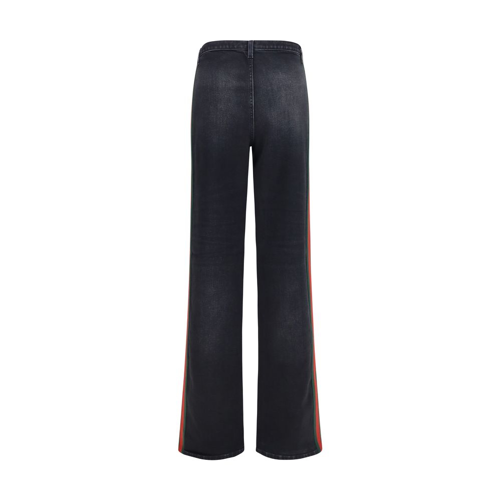 Gucci Black Cotton Straight-Leg Jeans