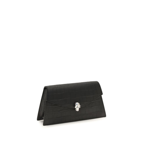 Alexander McQueen Black Calf Leather Bos Taurus Clutch Bag
