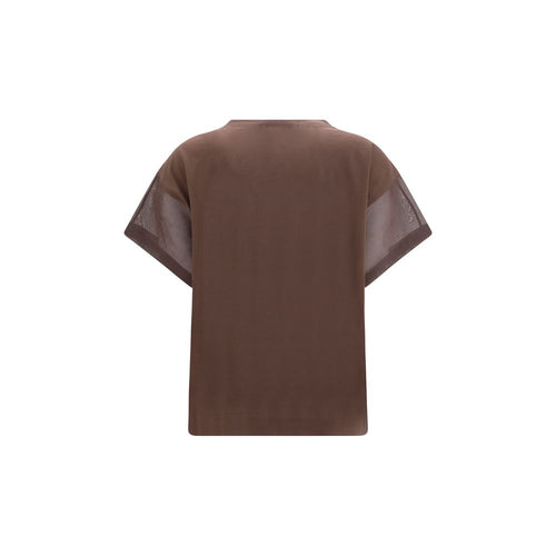 Brunello Cucinelli Brown Cotton T-Shirt