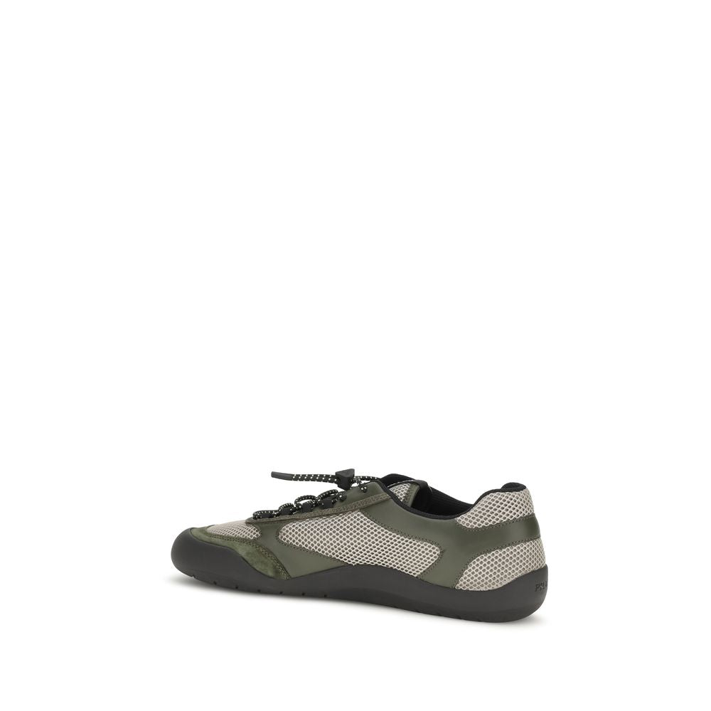 Prada Bicolor Polyester Athletic Sneakers
