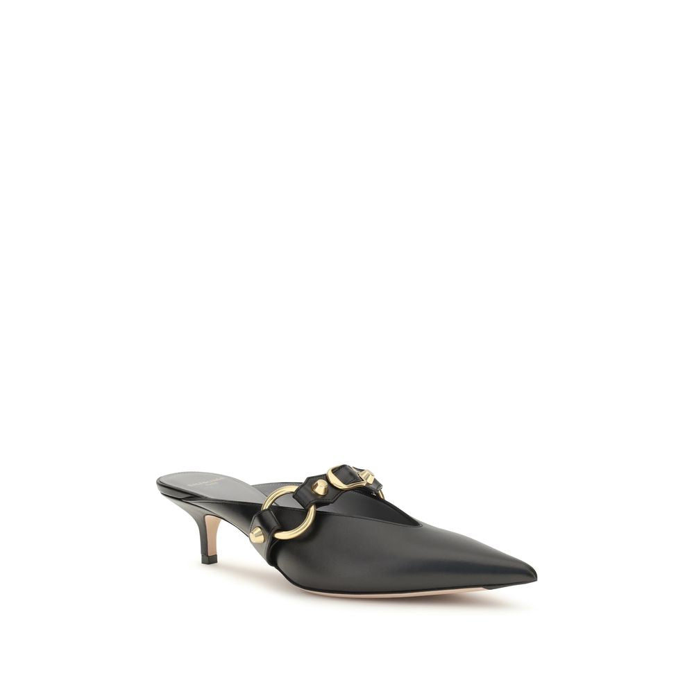 Balenciaga Black Calf Leather Bos Taurus Mules