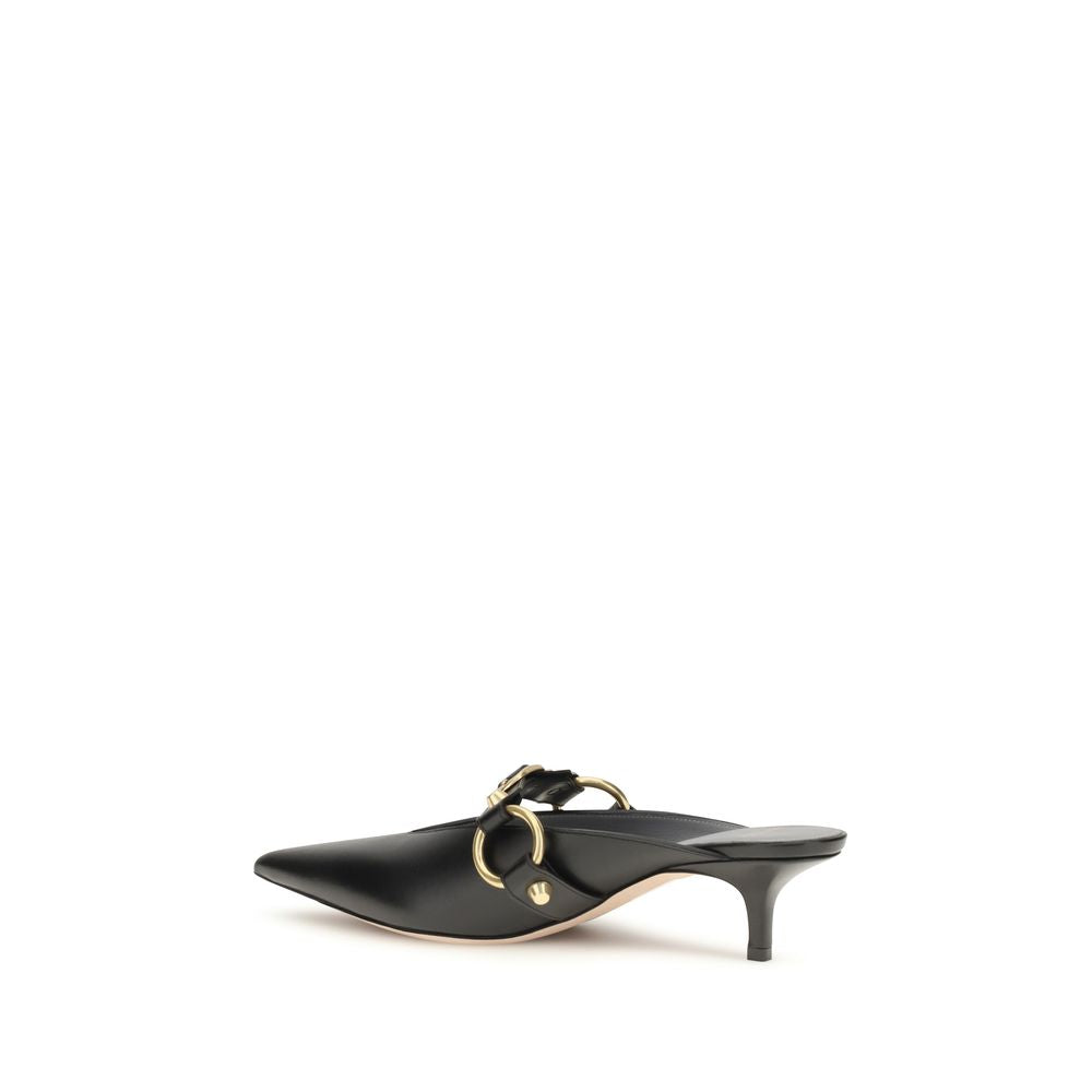 Balenciaga Black Calf Leather Bos Taurus Mules