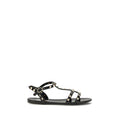 Valentino Garavani Black Rubber Flat Sandals