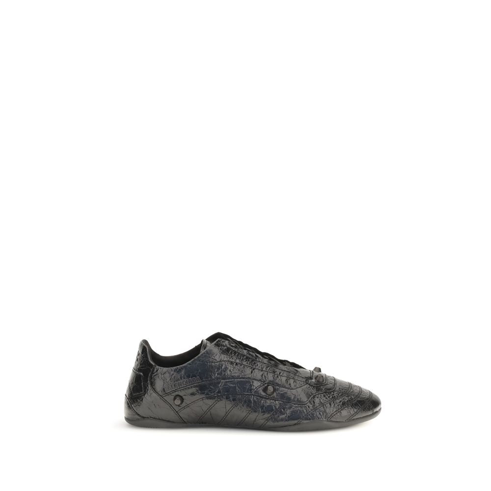 Balenciaga Black Calf Leather Bos Taurus Athletic Sneakers