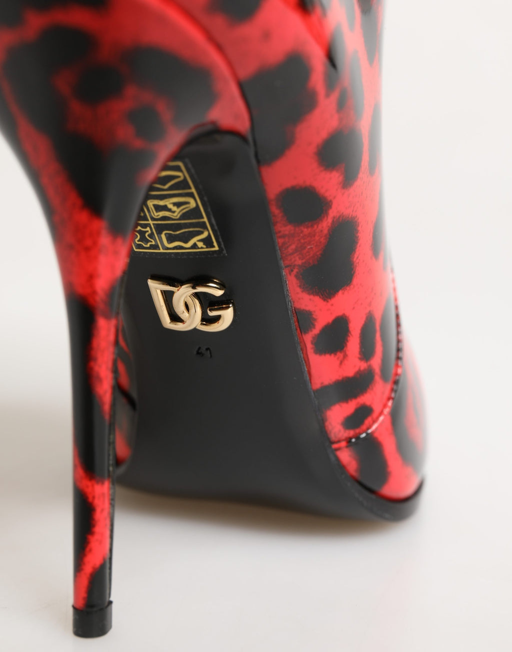 Dolce & Gabbana Red Leopard Cardinale Ankle Boots Shoes
