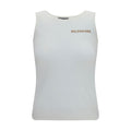 Balenciaga White Cotton Tank Tops