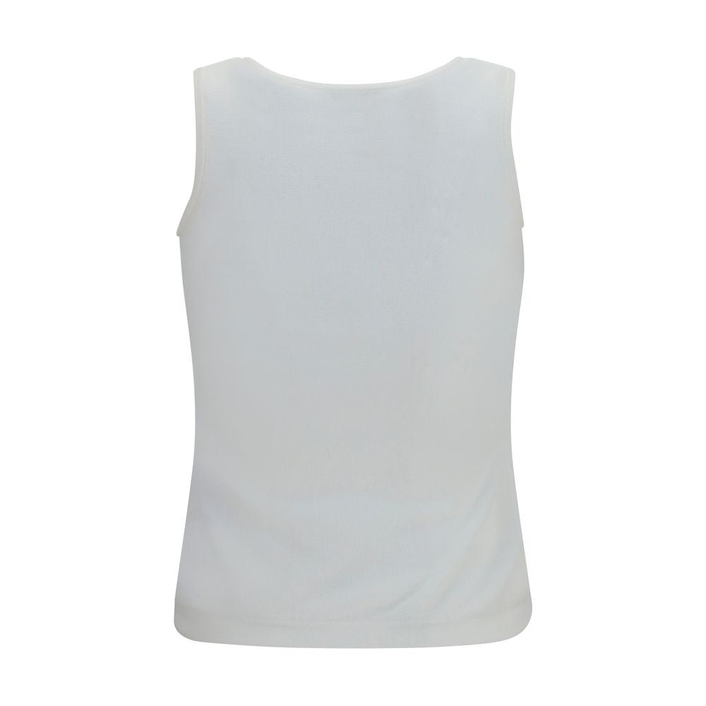 Balenciaga White Cotton Tank Tops