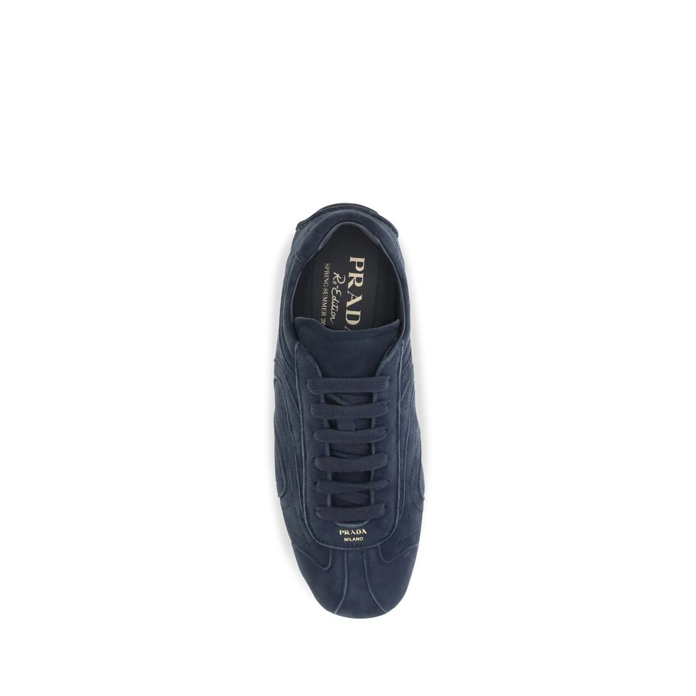 Prada Blue Calf Leather Bos Taurus Athletic Sneakers