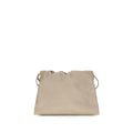 Brunello Cucinelli Beige Calf Leather Bos Taurus Shoulder Bag