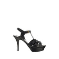 Saint Laurent Black Calf Leather Bos Taurus Platform Sandals