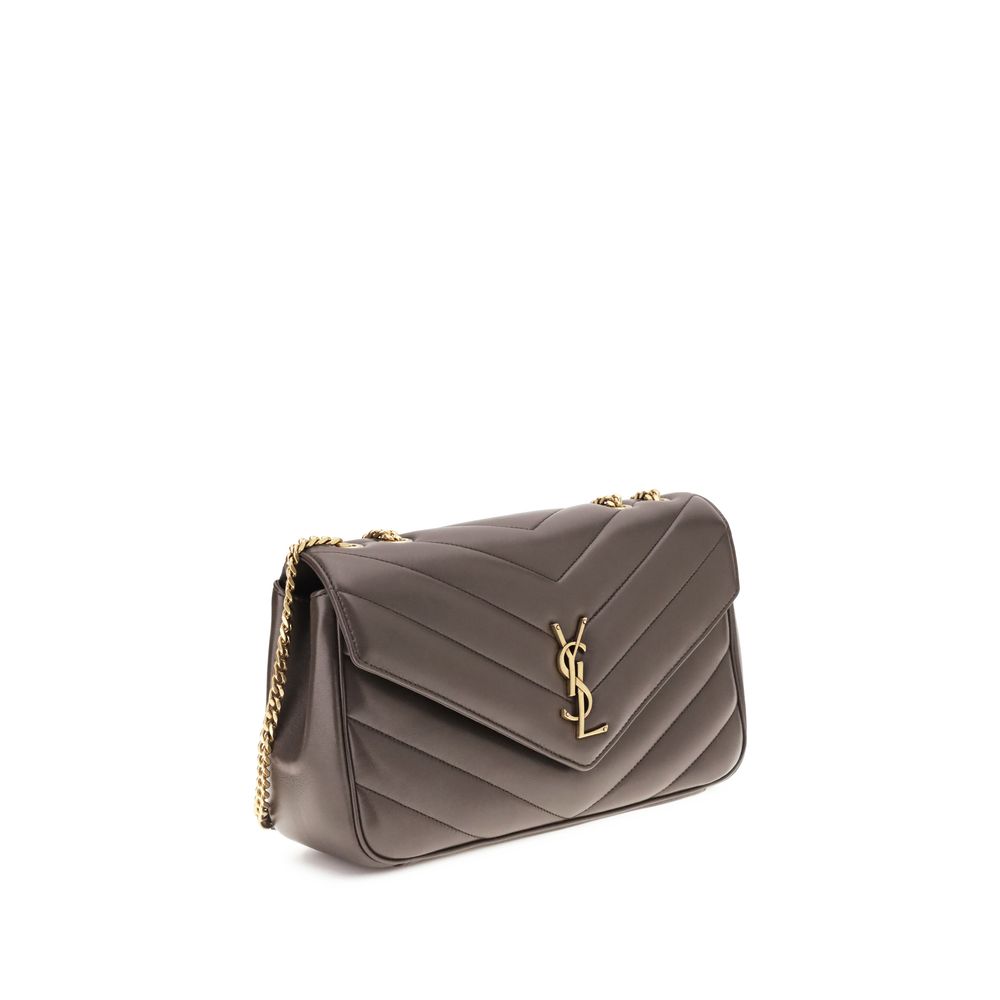 Saint Laurent Gray Lamb Ovis Aries Aries Shoulder Bag
