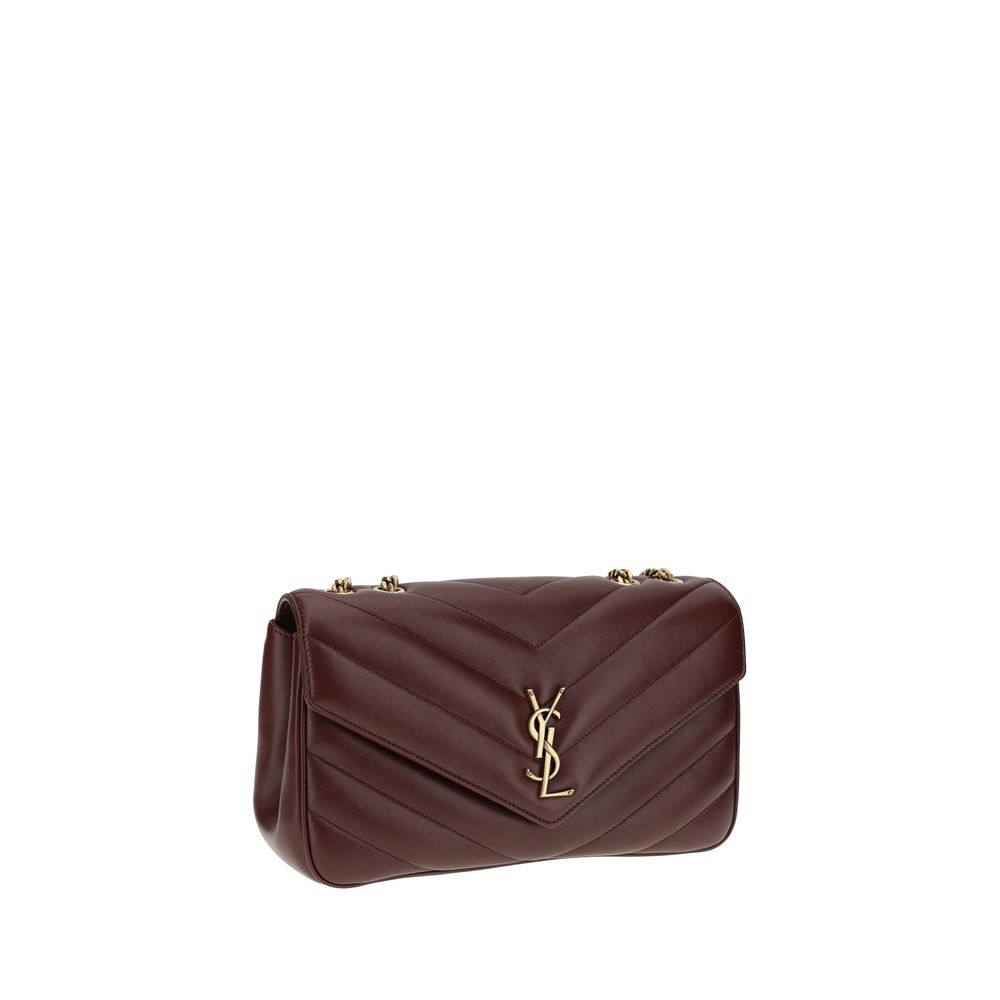 Saint Laurent Bordeaux Lamb Ovis Aries Aries Shoulder Bag