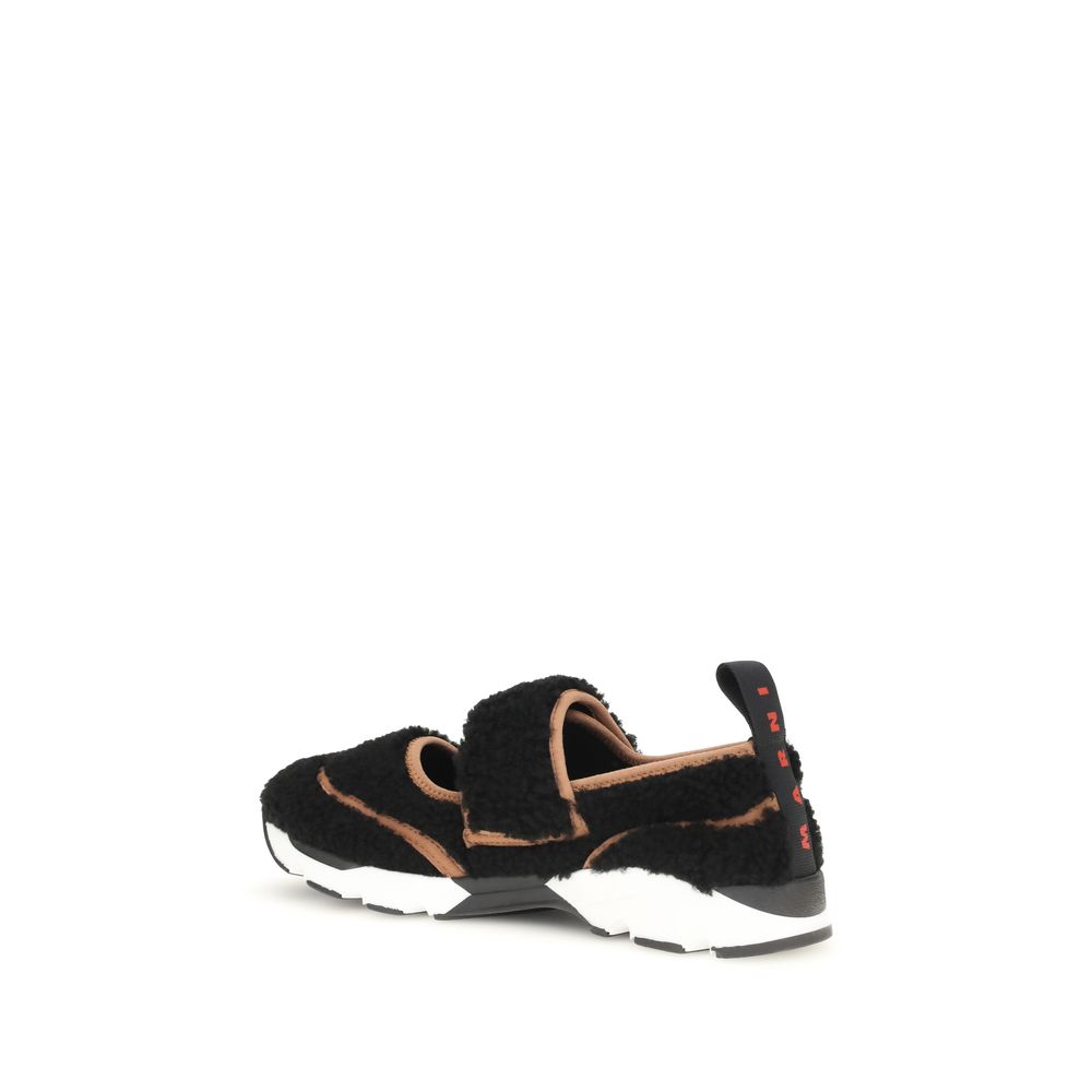 Marni Black Polyamide Athletic Sneakers