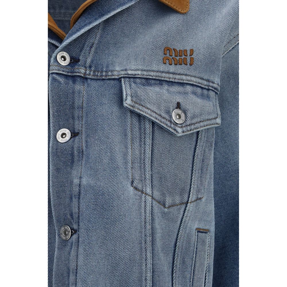 Miu Miu Blue Cotton Denim Jacket