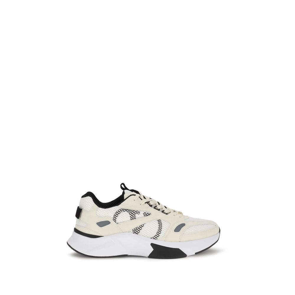 Valentino Garavani White Fabric Low Top Sneakers