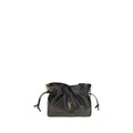 Saint Laurent Black Lamb Ovis Aries Aries Clutch Bag