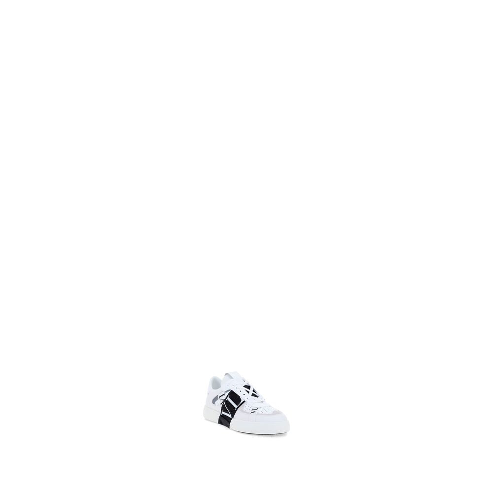 Valentino Garavani White Calf Leather Bos Taurus Athletic Sneakers