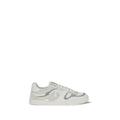 Dolce & Gabbana White Calf Leather Bos Taurus Low Top Sneakers