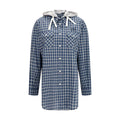 Miu Miu Blue Cotton Pattern Shirt