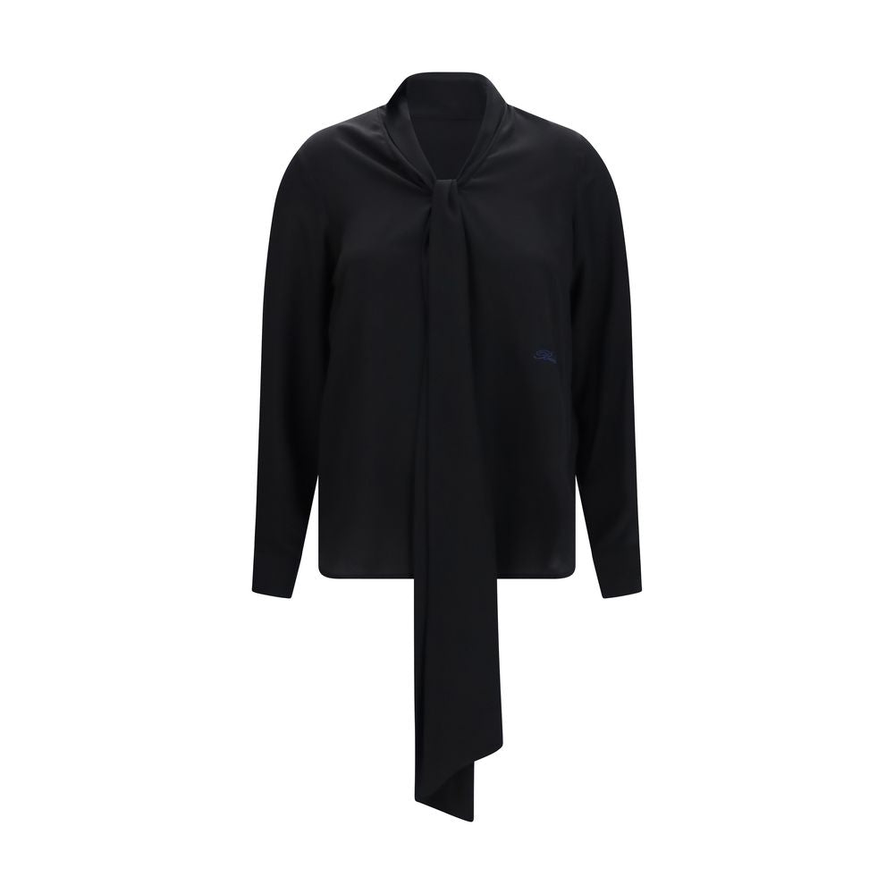 Burberry Black Silk Blouse