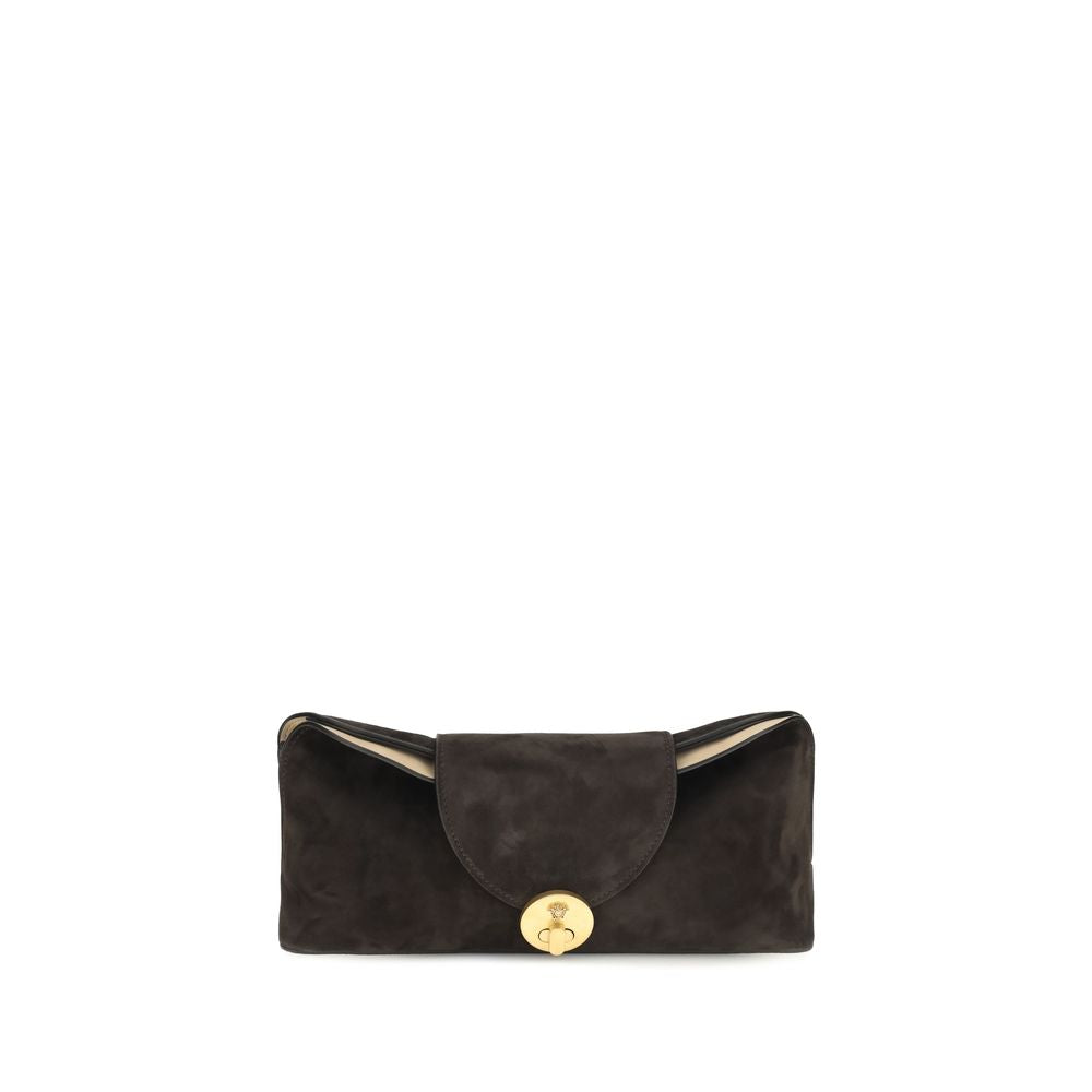 Versace Brown Calf Leather Bos Taurus Clutch Bag