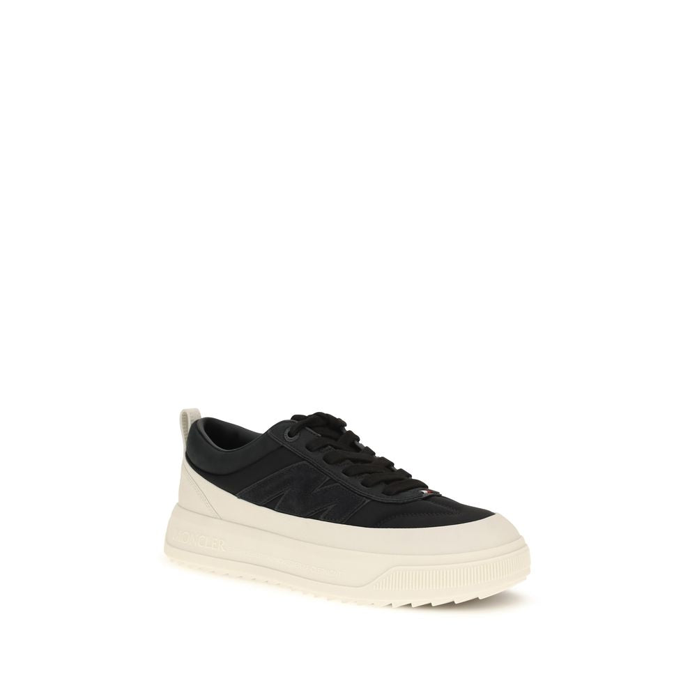 Moncler Black Calf Leather Bos Taurus Athletic Sneakers