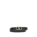 Valentino Garavani Black Calf Leather Bos Taurus Belt