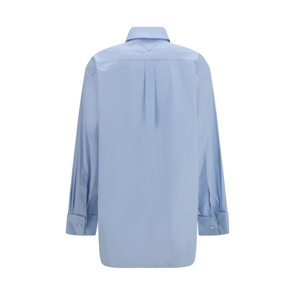 Prada Blue Cotton Shirt