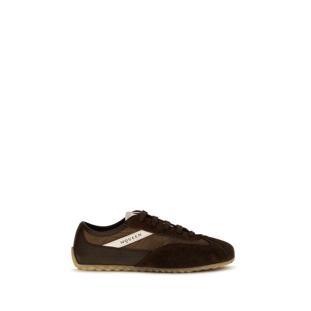 Alexander McQueen Brown Suede Leather Athletic Sneakers