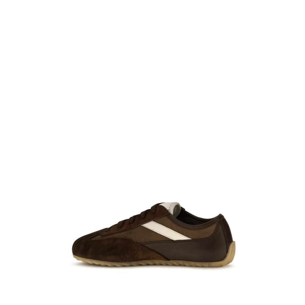 Alexander McQueen Brown Suede Leather Athletic Sneakers