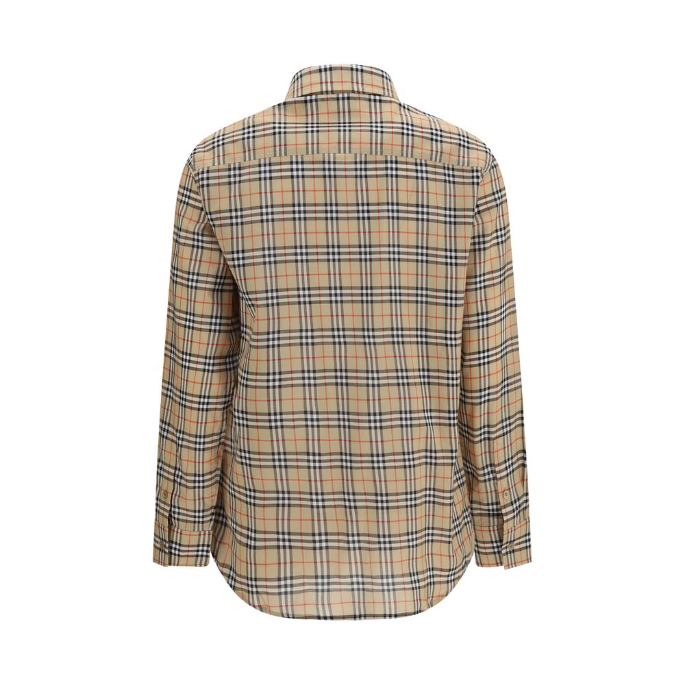 Burberry Beige Cotton Pattern Shirt