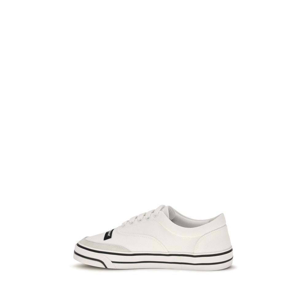 Dolce & Gabbana White Cotton Low Top Sneakers