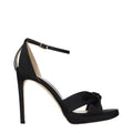 Jimmy Choo Black Satin Platform Sandals
