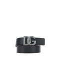Dolce & Gabbana Black Calf Leather Bos Taurus Regular Belt