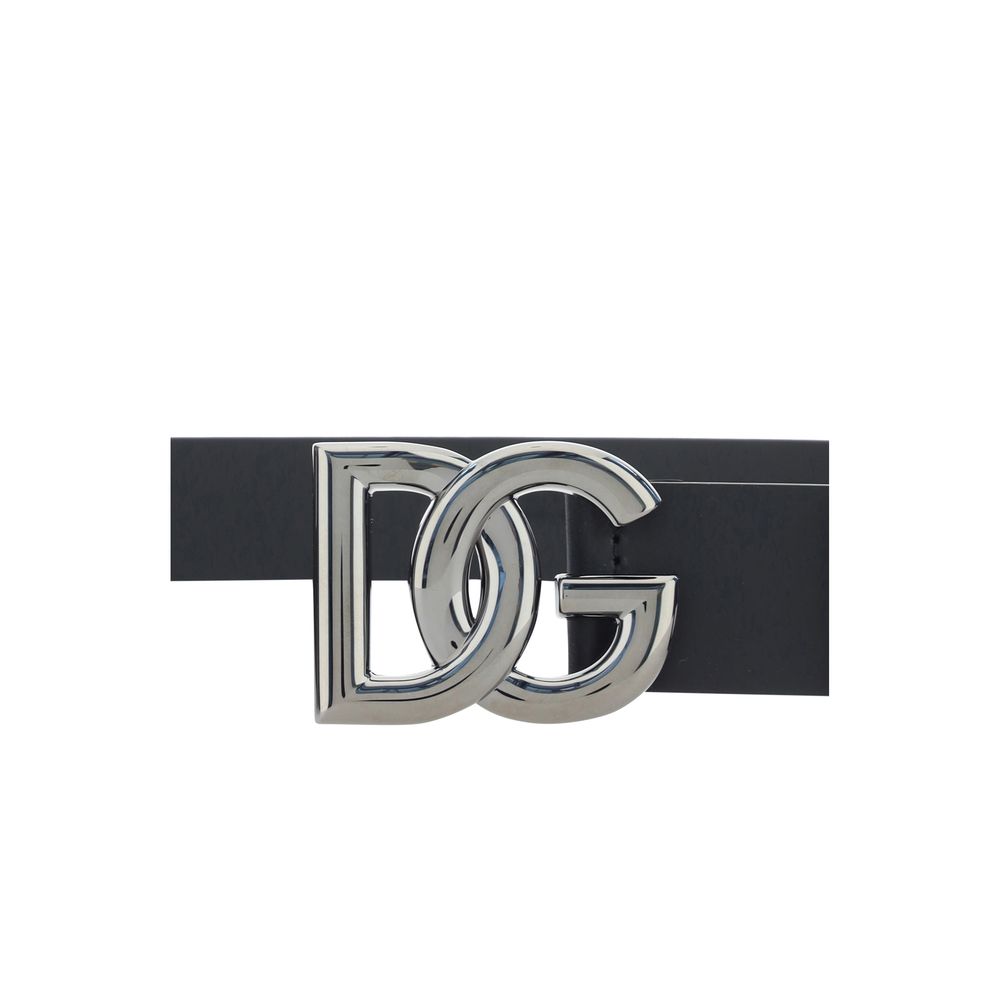 Dolce & Gabbana Black Calf Leather Bos Taurus Regular Belt