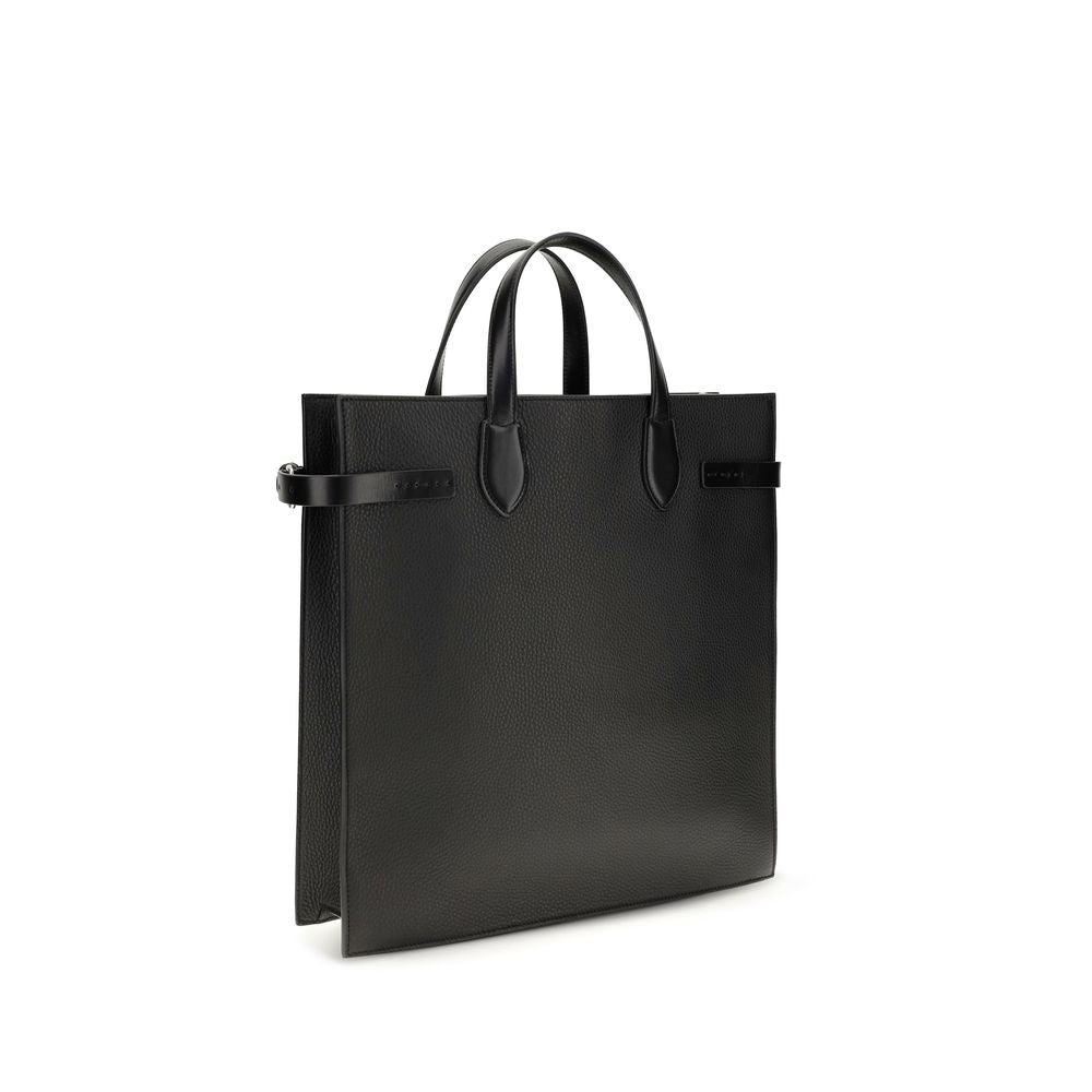 Valentino Garavani Black Calf Leather Bos Taurus Shoulder Bag
