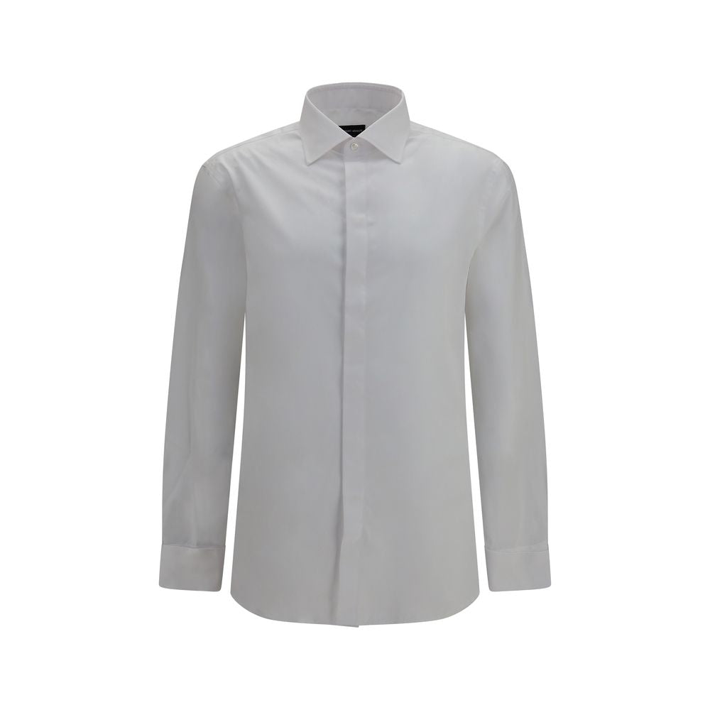 Giorgio Armani White Cotton Dress Shirt